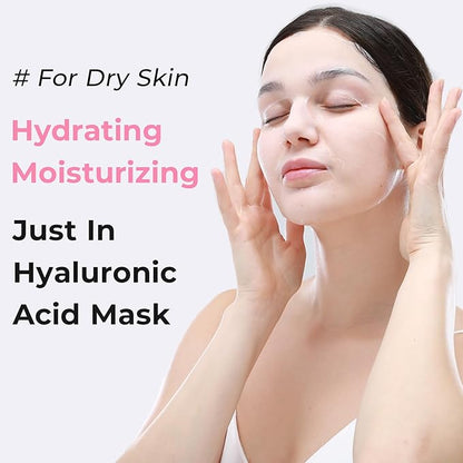 '+WIS+ Hyaluronic Acid Face Mask 24 EA with Hyaluronic Acid Serum and Vitamin B5, Hydrating Facial