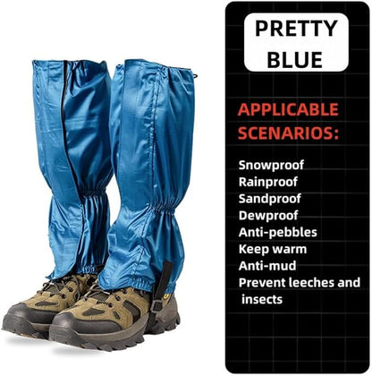 Leg Gaiters, Waterproof,Lightweight and Adjustable, Snow Boot Gaiters, for Men and Women Hiking