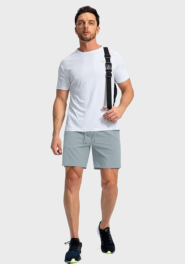 Men's Running Shorts with Zipper Pockets 9 Inch/ 7 Inch / 5 Inch Lightweight Quick Dry Gym Workout