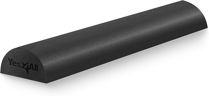 Yes4All Medium Firm Half Foam Rollers for Post-Workout Relaxation, 12/18/24/36 inch PE Foam Roll