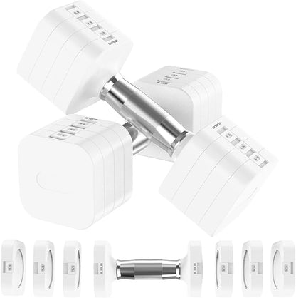 22LBS Adjustable Dumbbells Set, Adjustable Weight Dumbbells with 4 Levels 4.4lb, 6.6lb, 8.8lb