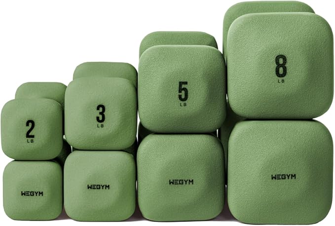 SafeGrip Dumbbells, Anti-Slip, Anti-Roll, Thick Handles, Free Weights, Square Dumbbells for Secure