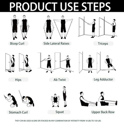 Resistance Bands with Handles, Single Resistance Bands, Exercise Bands with Handles, for Resistance