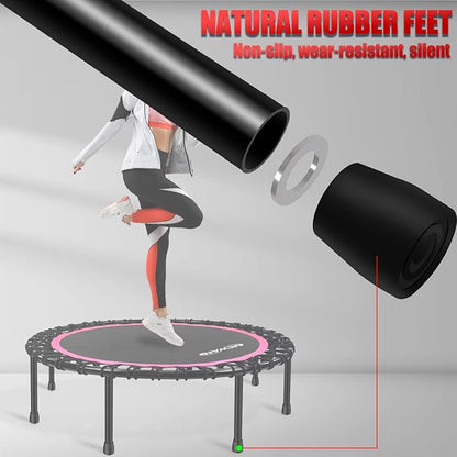 Newan 40"-48" Silent Mini Trampoline Fitness Trampoline Bungee Rebounder Jumping Cardio Trainer