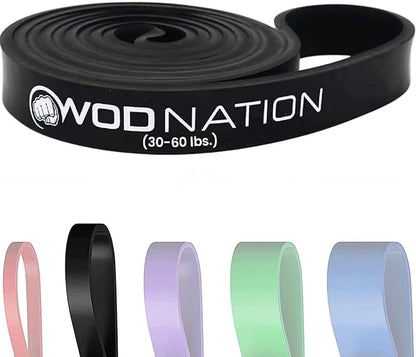 WOD Nation Pull Up Assistance Bands (10-175lbs Band) - Best for Pullup Assist, Chin Ups, Resistance