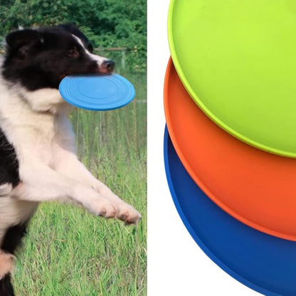 Dog Flying Disc, 3 Pack Dog Flyer Toys, Soft Rubber Interactive Lightweight Flying Disc Dog Toy for