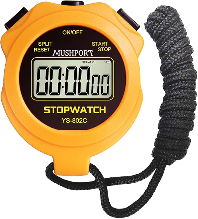 Stopwatch Timer Only Stopwatch Mode, ON/Off Silent Simple Operation, Without Clock Date Countdown
