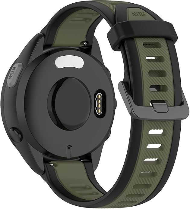 Compatible with Garmin Forerunner 165 Watch Band, 20mm Width Silicone Replacement Bands for Garmin