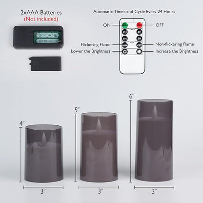 Homemory Realistic Flickering Flameless Candles Battery Operated, LED Fake Electric Candles with