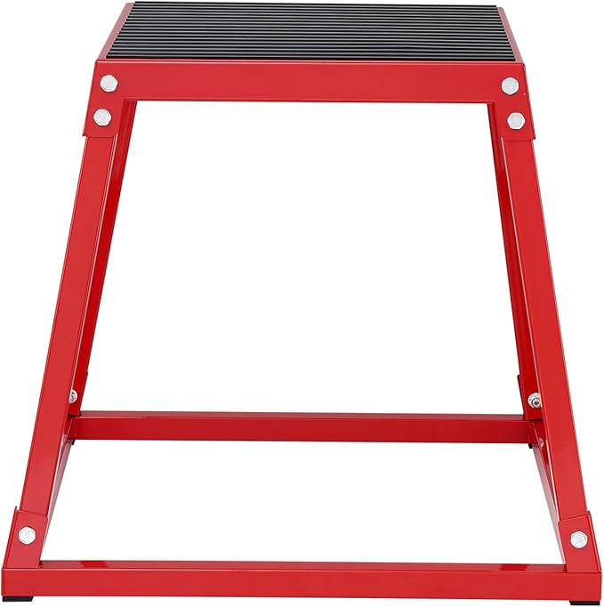 VEVOR Plyometric Jump Box, 18 Inch Plyo Box, Steel Plyometric Platform and Jumping Agility Box