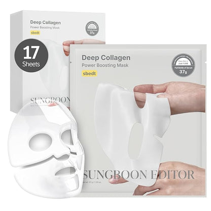 SUNGBOON EDITOR Deep Collagen Overnight mask 37gx17ea | Real Collagen 2,160,000PPB for Elasticity |
