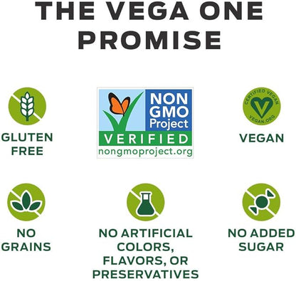 Vega Organic All-in-One Vegan Protein Powder, Chocolate - Superfood Ingredients, Vitamins for
