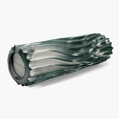Oceanfoam Ripple Travel Foam Roller (11" x 3.35") Firm Mini Foam Roller for Physical Therapy, Deep