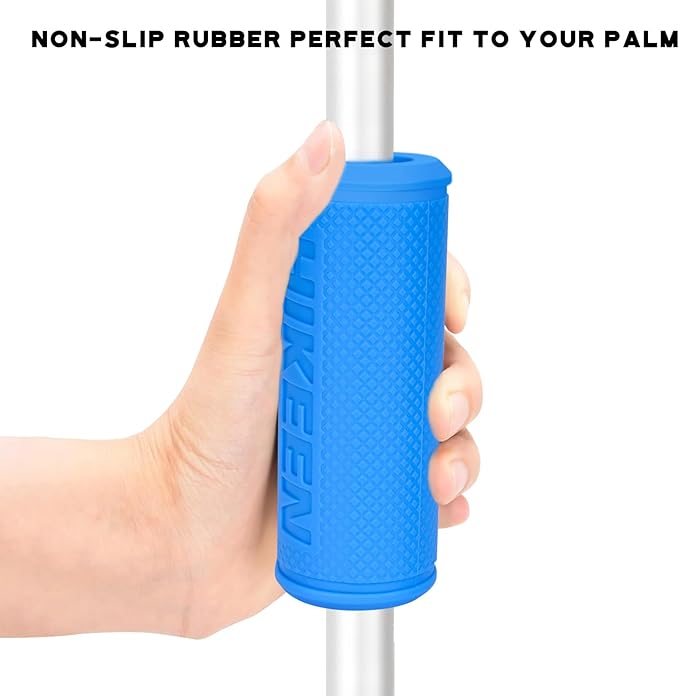 Hikeen Thick Bar Dumbbell Grips,Non Slip Hard Rubber Barbell Grips,Grips for Weight Lifting, Muscle