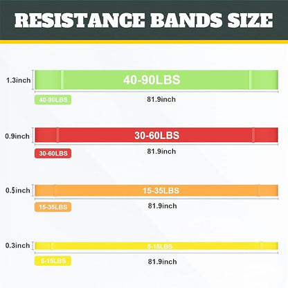 Exercise Bands Resistance Bands for Working Out,Pull Up Bands Set,at Home Workout Equipment,Workout