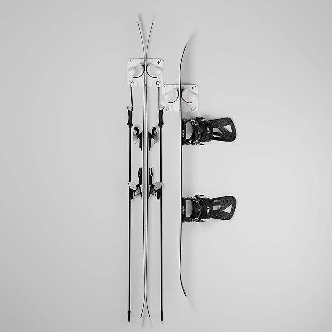Ultimate Ski & Snowboard Wall Rack | Secure, Non-Slip Storage | Fits Any Ski/Board | Garage