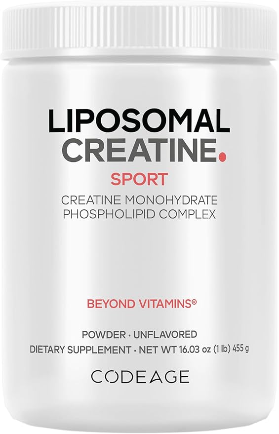 Codeage Liposomal Creatine Powder Supplement - 3-Month Supply - 5000mg Creatine Monohydrate Pre