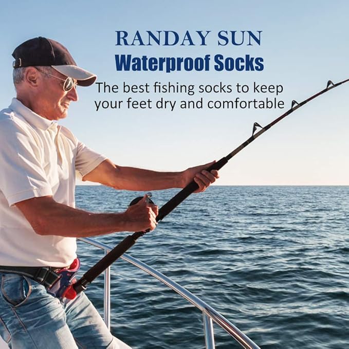 RANDY SUN Waterproof Skiing Socks, [SGS Certified] Unisex Knee High Breathable Hiking Trekking Sock