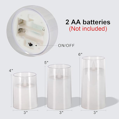 Homemory Realistic Flickering Battery Operated Candles, LED Fake Electric Candle with Remote