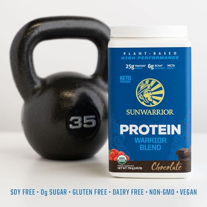 Organic Plant Based Protein Powder | Vegan Organic Protein Powder Chocolate Flavored with BCAA