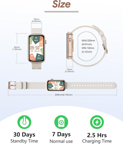RUIMEN Fitness Tracker, Fitness Watches for Women Men with Heart Rate Monitor Blood Oxygen Sleep