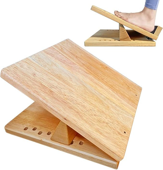 KIJO Studio Professional Wooden Calf Stretcher Slant Board 500 lbs Weight Capacity 16-Angle