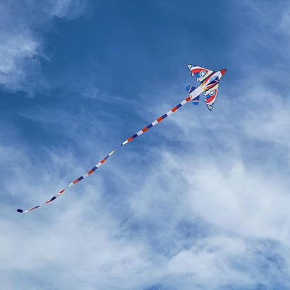 Delta Kite for Kids & Adults - Easy to Fly Large Single Line Beach Kite with 300ft String Handle
