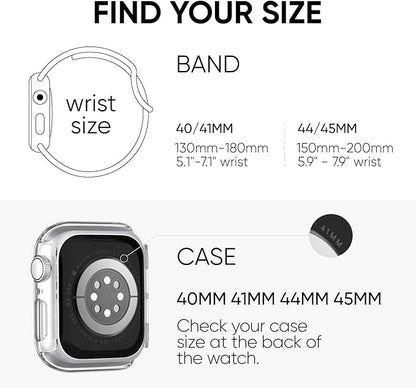 Compatible for Apple Watch Series 11 10 Band 42mm and Case with Screen Protector, Soft Silicone