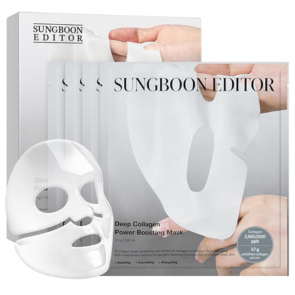 SUNGBOON EDITOR Deep Collagen Overnight mask 37gx4ea | Original Hydrating Collagen Face Mask | Real