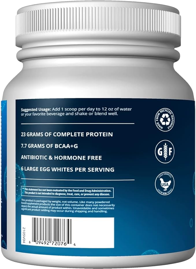 MRM Nutrition Egg White Protein | Vanilla Flavored | 23g Fat-Free Protein | with Digestive enzymes