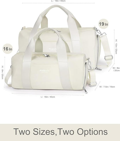 Compact Sports Gym Bag for Women, Cute Mini Duffle Bag with Wet Pocket & Shoes Compartment