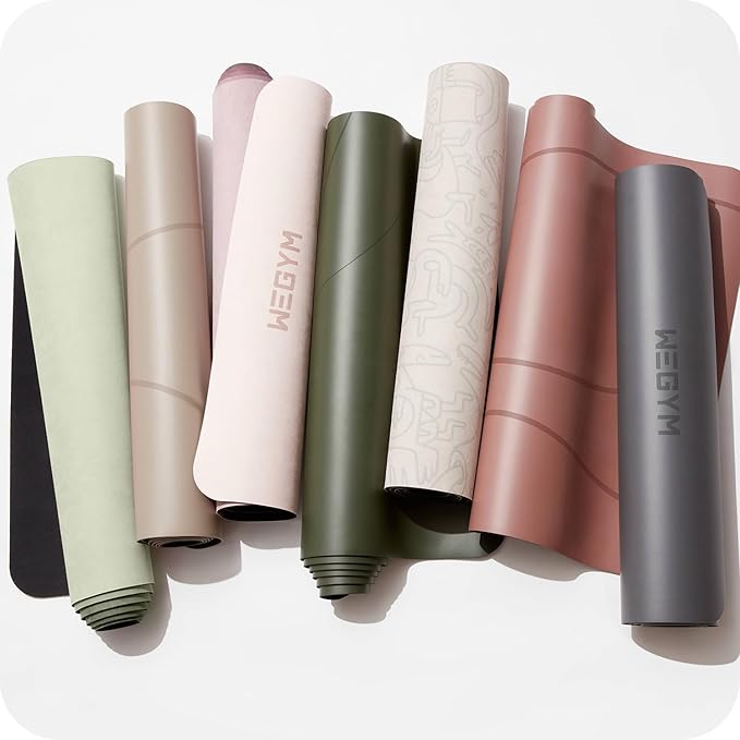 4mm Cushioned Exercise Mat for Yoga & Pilates - Anti Slip, Polyurethane with Suede Top & Carrying