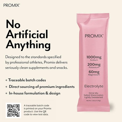 ProMix Nutrition Electrolytes Powder Hydration Packets - Himalayan Pink Salt, Magnesium, Potassium