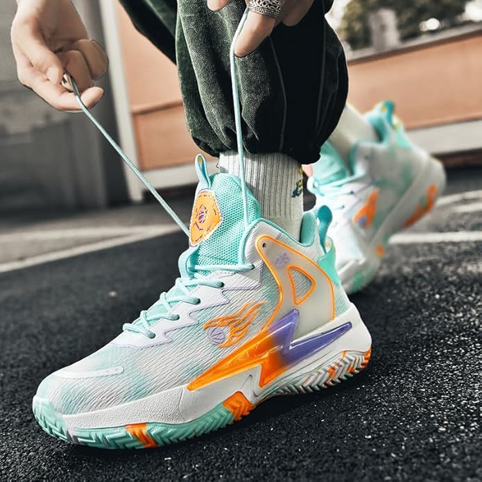 Basketball Shoes for Womens and Mens, Breathable Non Slip Outdoor Casual Unisex-Adult Fashion