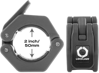 Lock-Jaw Sport Olympic Barbell Collar - Quick Release Barbell Clamp (Blue)
