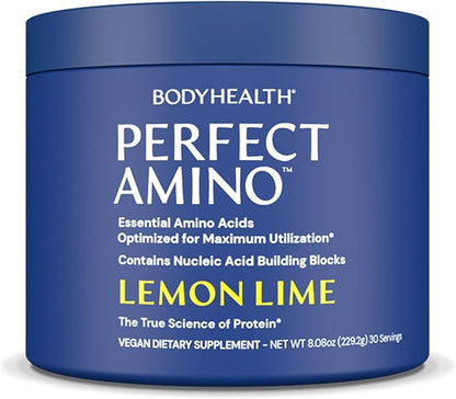 BodyHealth PerfectAmino Powder - BCAA and EAA Powder for Pre and Post Workout - Amino Acid Energy