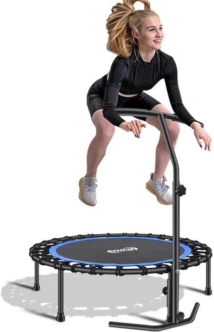 Newan 40"-48" Silent Mini Trampoline Fitness Trampoline Bungee Rebounder Jumping Cardio Trainer