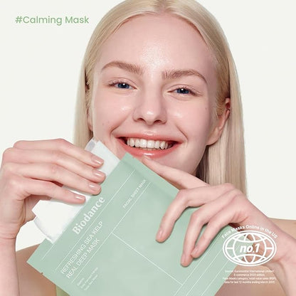 BIODANCE Refreshing Sea kelp Real Deep Mask, Overnight Hydrogel Mask, Calming, Oil & Sebum Control
