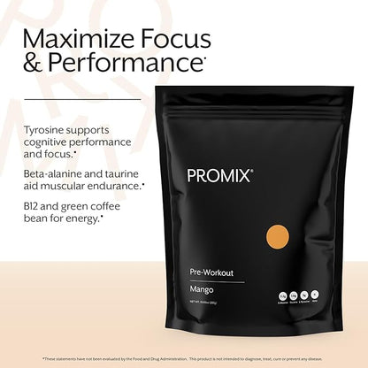 ProMix Nutrition Pre-Workout - Maximize Focus and Performance - Free of Stevia, Xanthan Gum, Soy