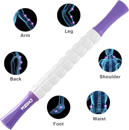 Muscle Roller Stick for Athletes - Deep Tissue Fascia Blaster & Roller Massager for Myofascial Pain