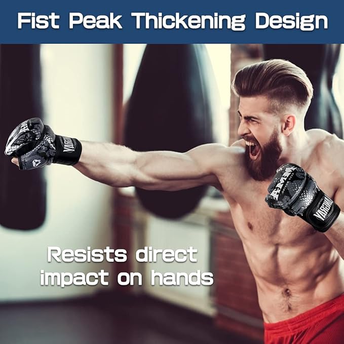 Punch Bag Training Gloves, LangRay MMA Grappling Gloves for Sparring Martial Arts Boxing Training
