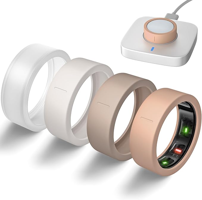 Ultra-Thin Covers Compatible with Oura Ring Gen 4/Oura Gen 3 Cover, Anti-Scratch Elastic Silicone