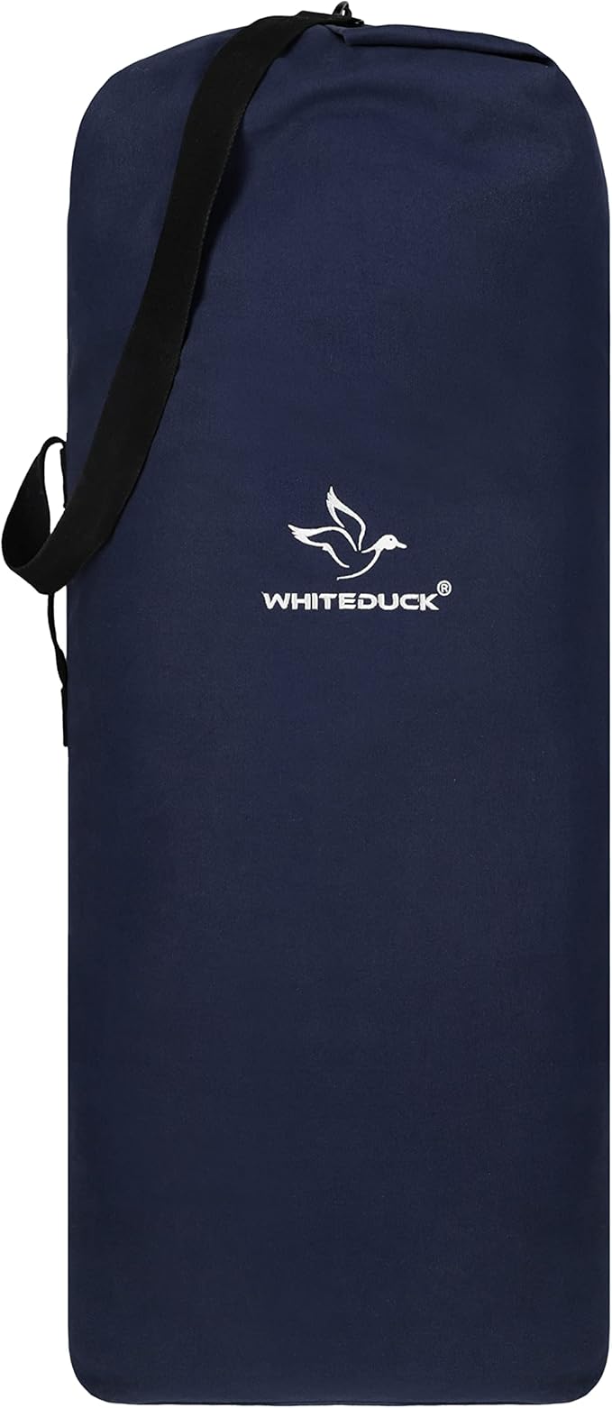 WHITEDUCK Top Load Canvas Folding Duffel Bag, Water Resistant Army Style Shoulder Bag for Men and