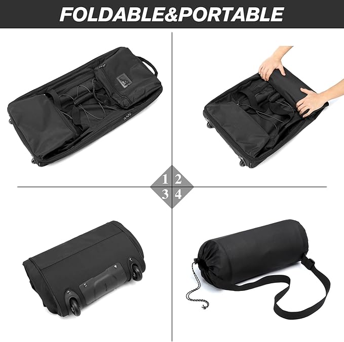Laripwit Collapsible Duffle Bag with Wheels 130-170L Extra Large Expandable Travel Duffel Bag for