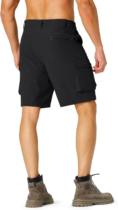 Men's Hiking Cargo Shorts Quick Dry Lightweight Travel Shorts with Multi Pockets for Fishing