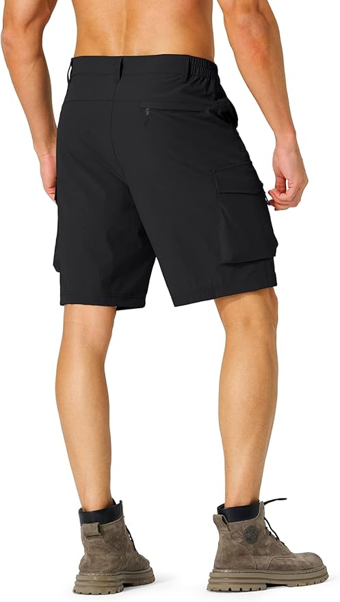 Men's Hiking Cargo Shorts Quick Dry Lightweight Travel Shorts with Multi Pockets for Fishing