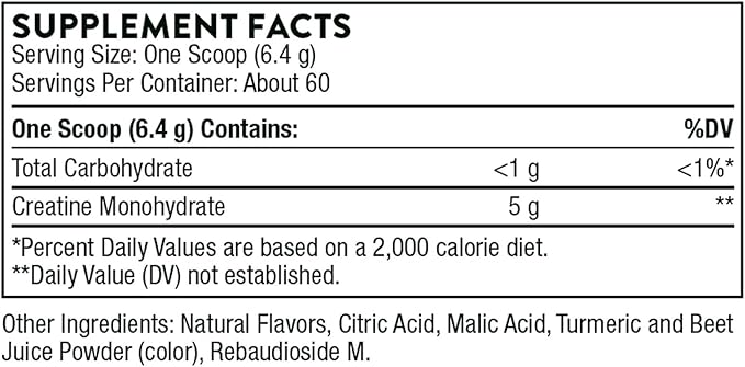 THORNE Creatine - Micronized Creatine Monohydrate Powder - Support for Muscles & Cognitive