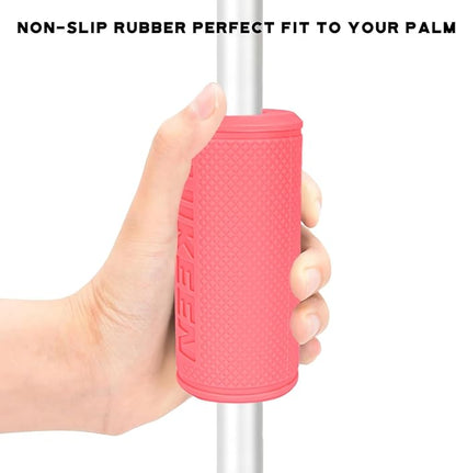 Hikeen Thick Bar Dumbbell Grips,Non Slip Hard Rubber Barbell Grips,Grips for Weight Lifting, Muscle