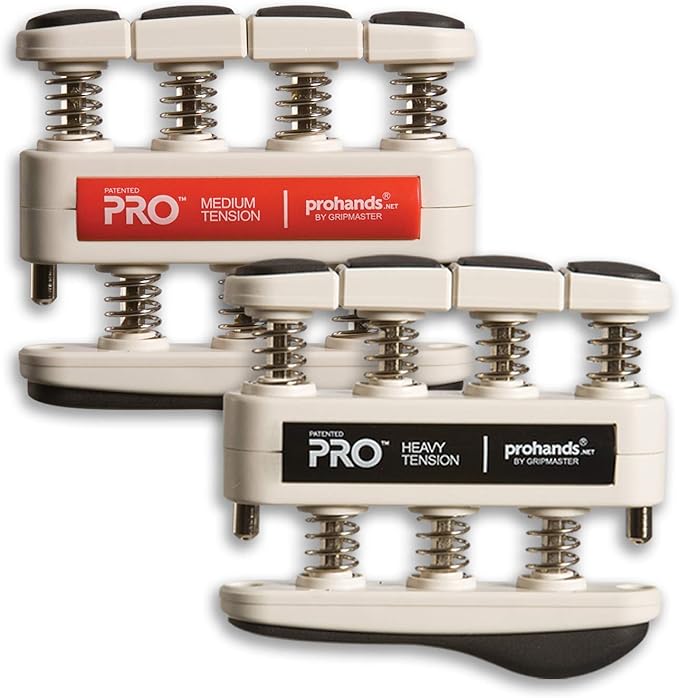 PRO Hand Exerciser, Finger Exerciser (Hand Grip Strengthener), Spring-Loaded, Finger-Piston System
