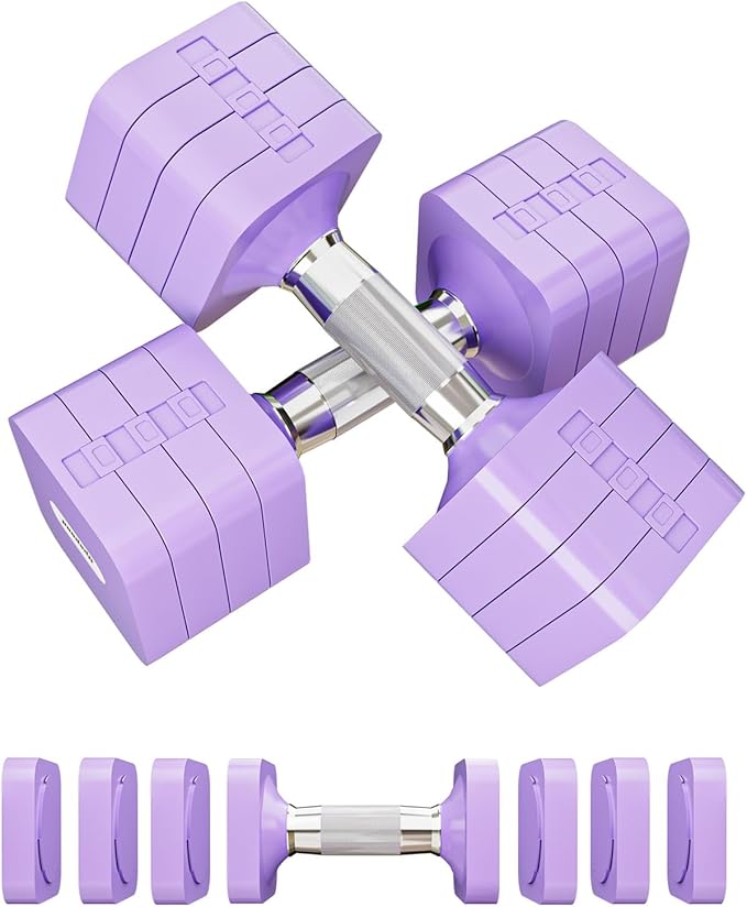 15LB 20LB 40LB 50LB Adjustable Dumbbell Set Free Weights Dumbbells Set for Women Men Hand Weights